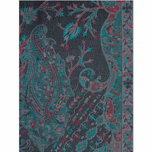 Jaquard-Schal Black Mint 017