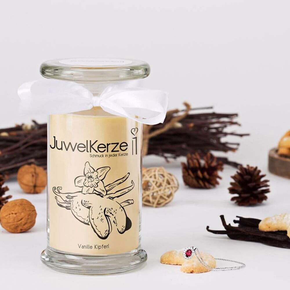 Vanille-Kipferl-Classic-Edition-Necklace-DE JuwelKerze Vanille-Kipferl (Halskette mit Anhänger) 380g