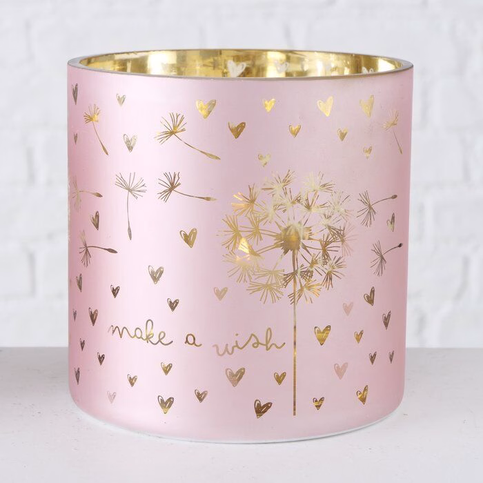 Windlicht Inka rosa 15cm