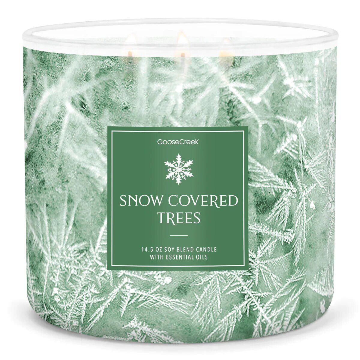 Snow-Covered-Trees-Large-3-Wick-Candle Snow Covered Tree 411g (3-Docht)