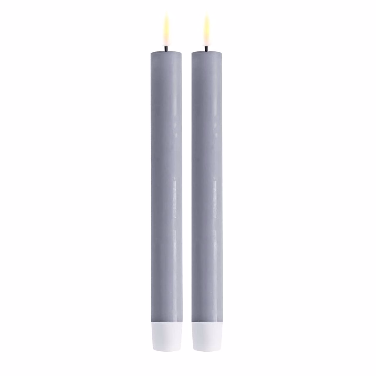 Stabkerze LED 24 cm dust blue 2 Stück