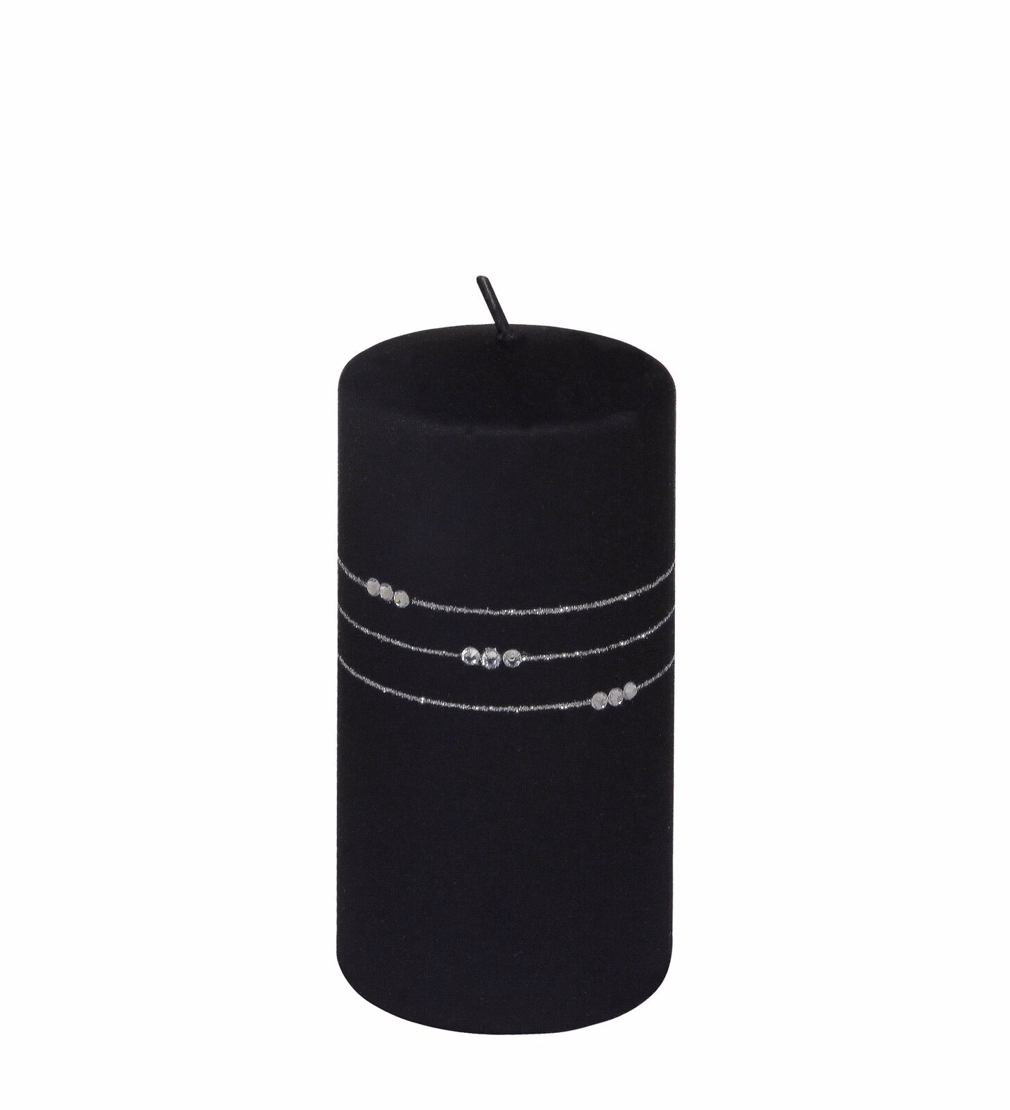 Stumpenkerze Kolia schwarz 14cm