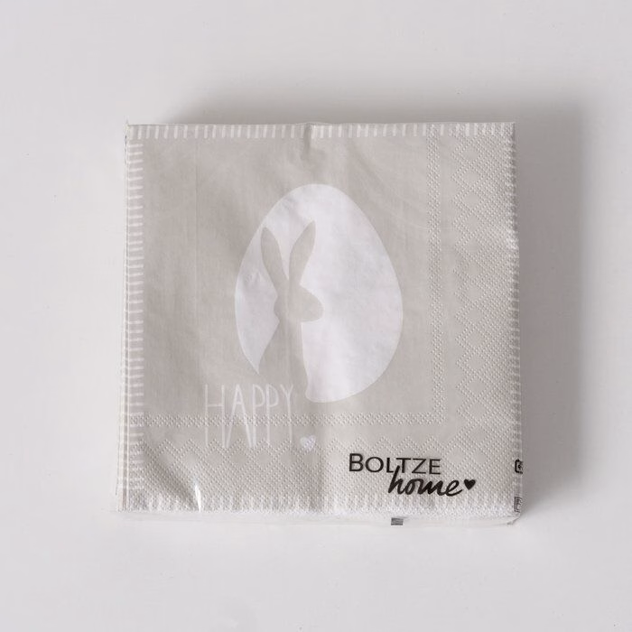 Serviette Jody 20 Stück weiß/grau Variante 1