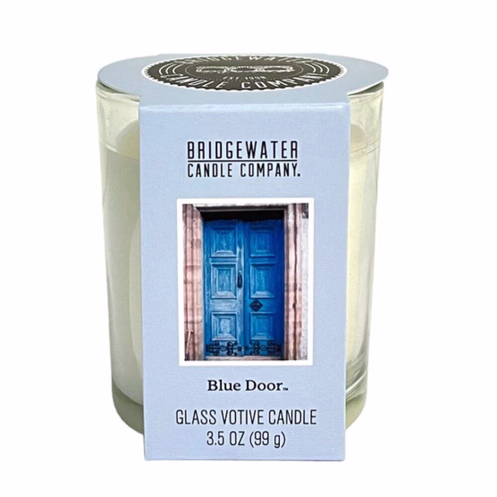 Blue Door Glasvotivkerze 99g