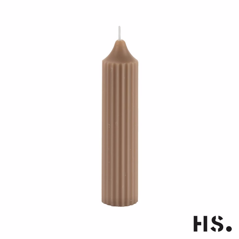BAqcTFkc Dinner Candle Stripe sand