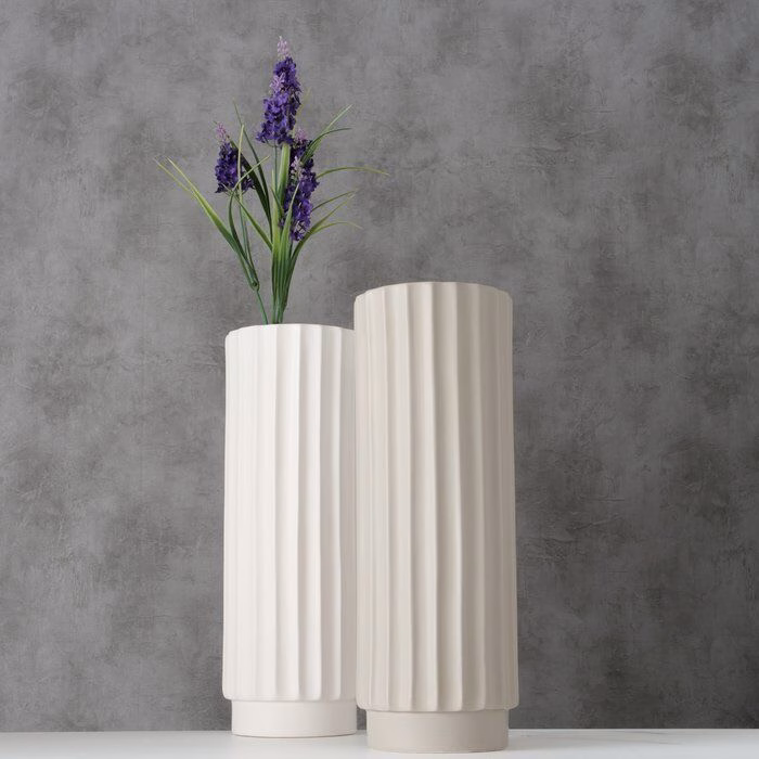 Vase Vianello Keramik weiß 41cm