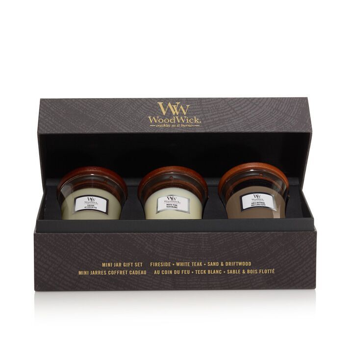 Mini Jar Geschenkset - Holzig Kiste, Krug, Flasche, Kabinett, Krawatte