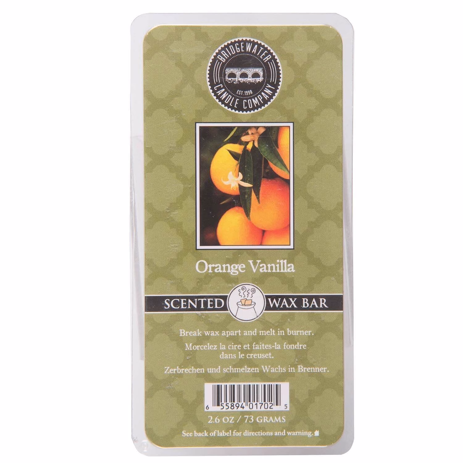BW_OrangeVanilla_WaxBar_Front Orange Vanilla Wax Bar 73g