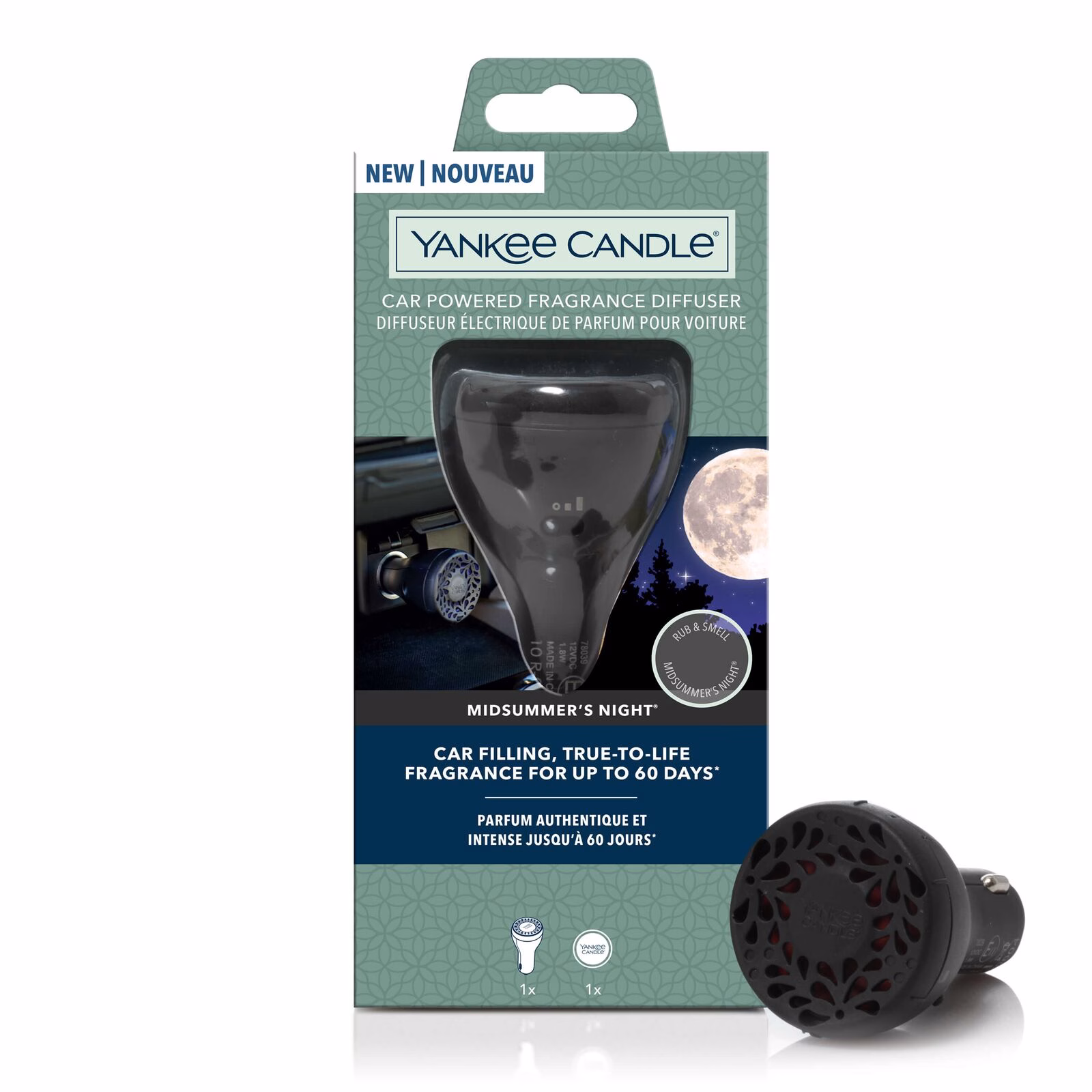 1627165E Midsummers Night Car Powered Fragrance Diffuser