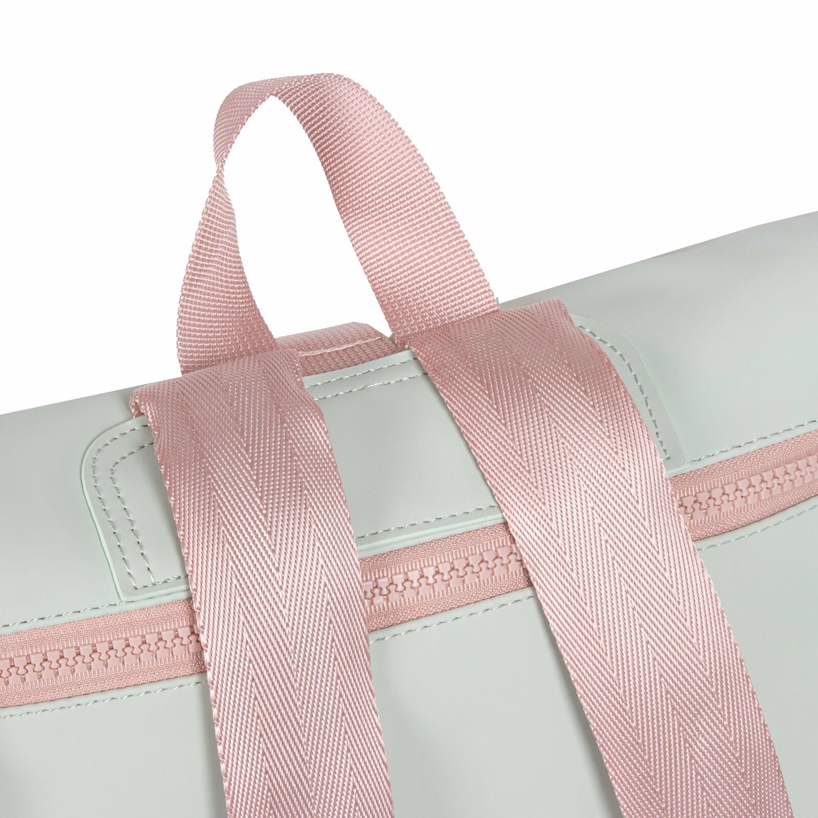 Tim - Los Angeles Rolltop Mini Rucksack minzblau/hellrosa