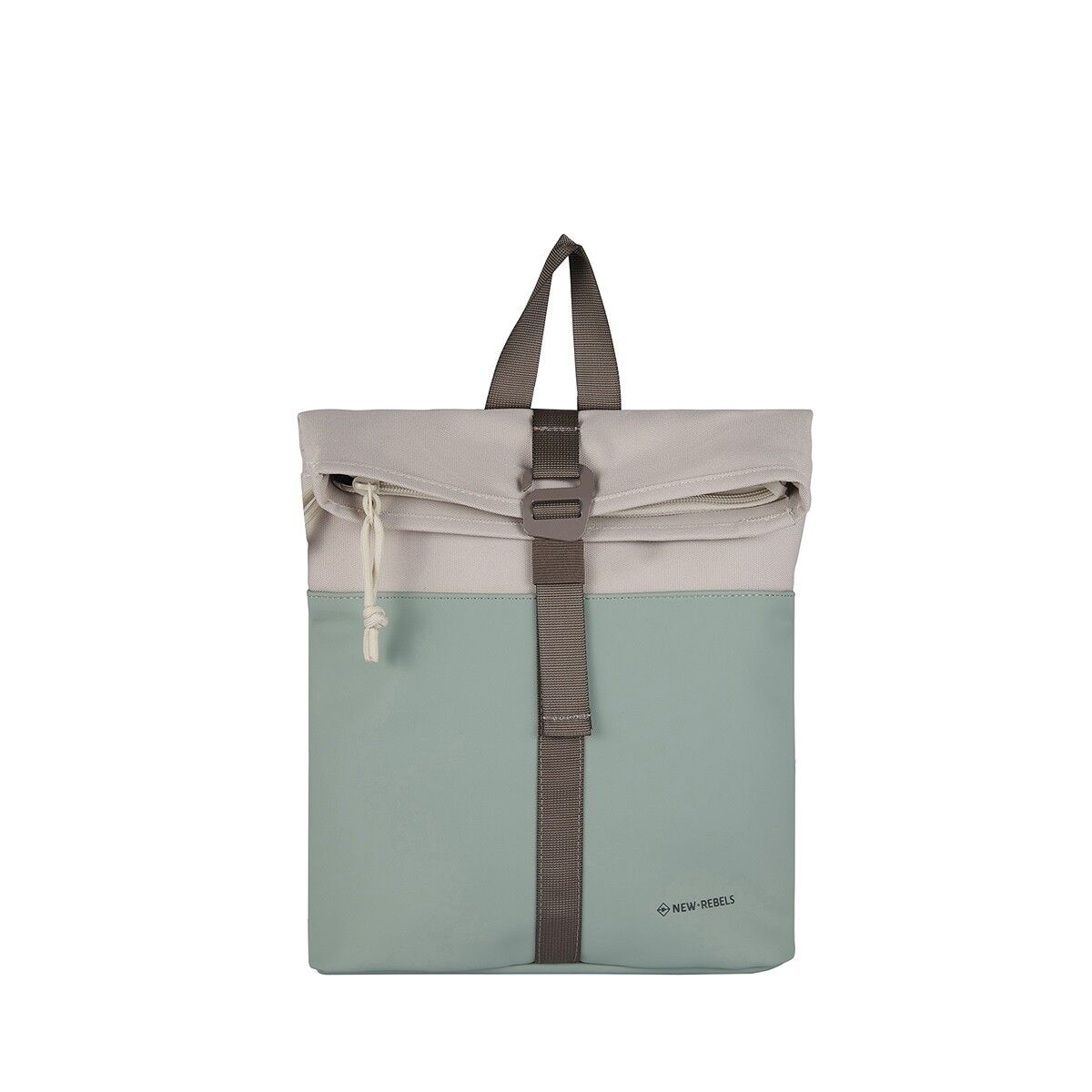 93F55BADB6AD51A7530BD1B8D605C582767BB9C6 Backham - Los Angeles Rolltop Mini Rucksack salie grün