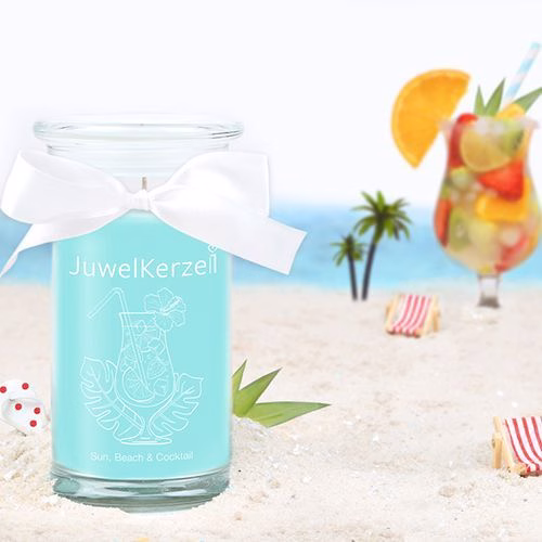 Sun-Beach-Cocktail-Juwelkerze-gross Sun, Beach & Cocktail (Armband) 380g