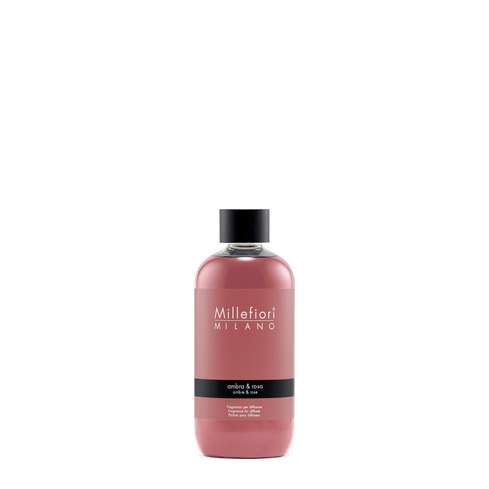 Ambra & Rosa - Nachfüller für Millefiori Reed Diffuser 250ml Flasche, Lotion