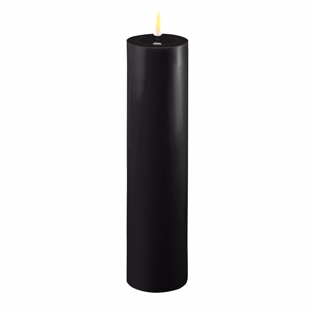 2021-RF-00016 Stumpenkerze LED Schwarz 5 x 20cm