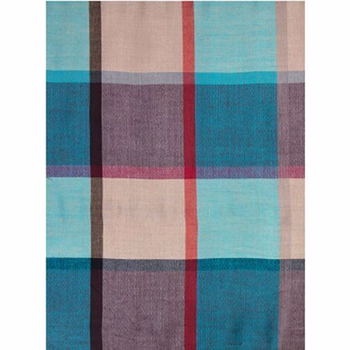 Jaquard-Schal Mocca Petrol 039