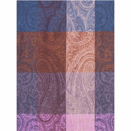13 Jaquard-Schal Mocca Purple 013