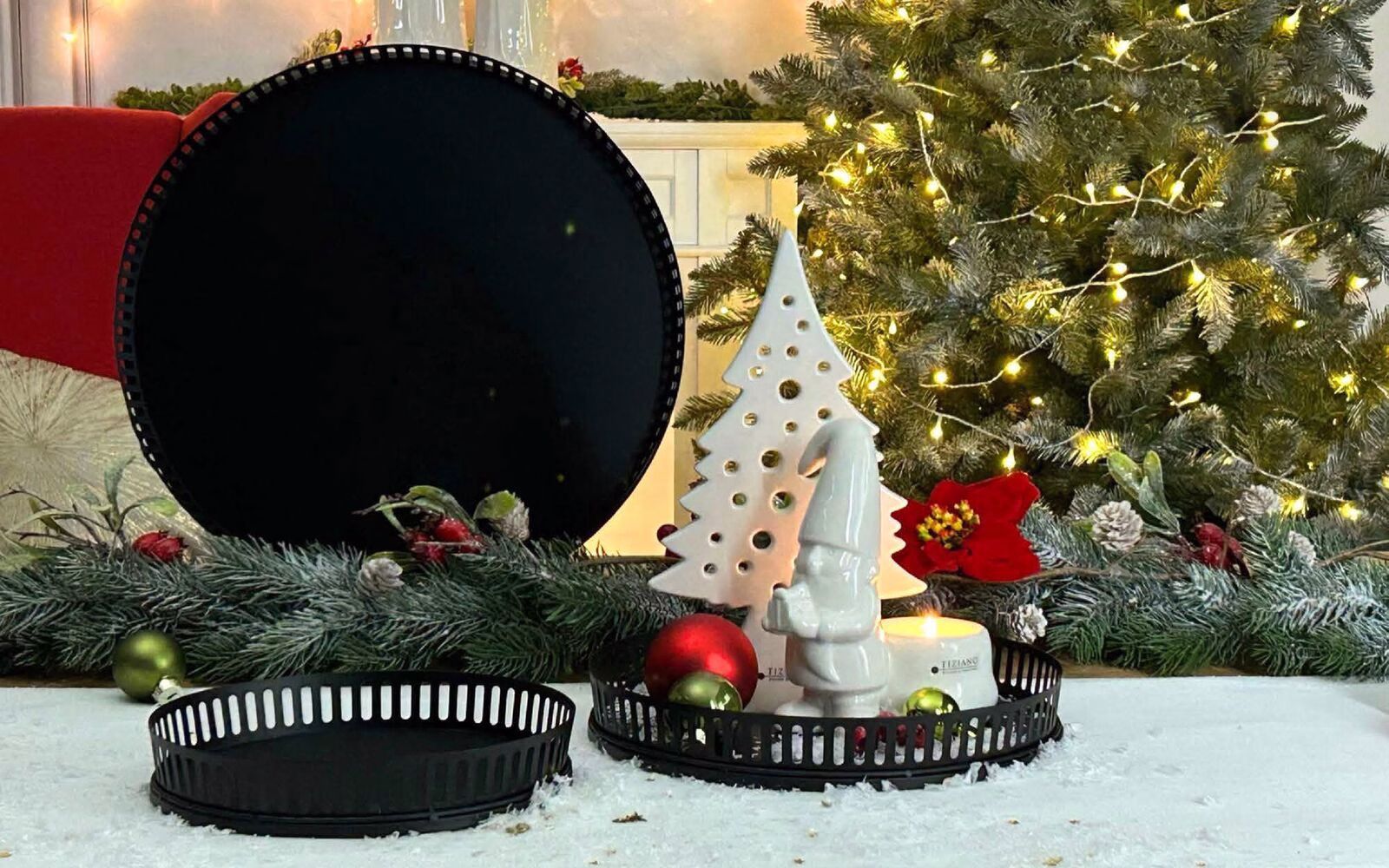 Tiziano-Katalog-Weihnachten-2024-167 Dekoschale Canneto Metall schwarz 20cm
