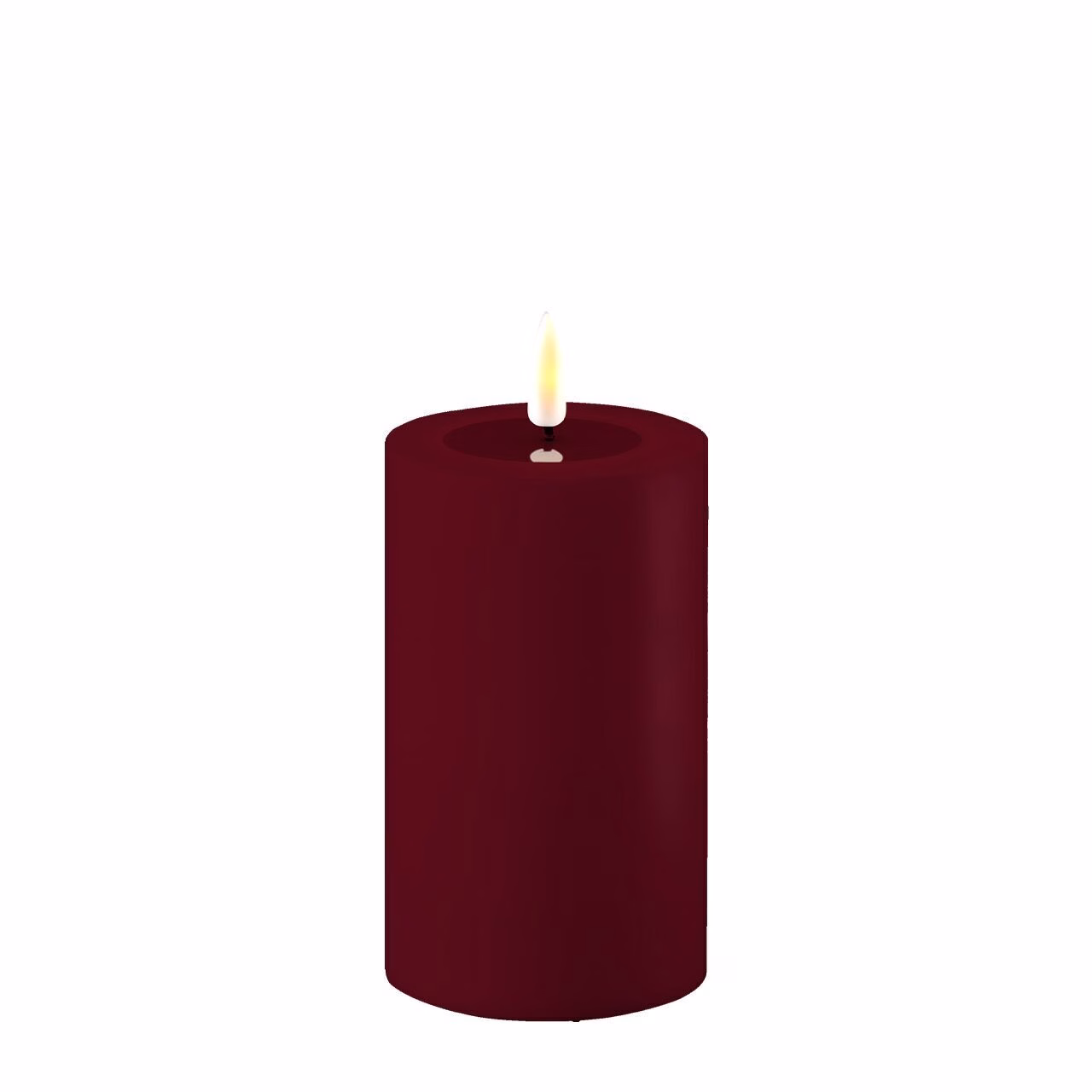 RF-UL-00039 Outdoor Stumpenkerze LED bordeaux 7,5 x 12,5cm