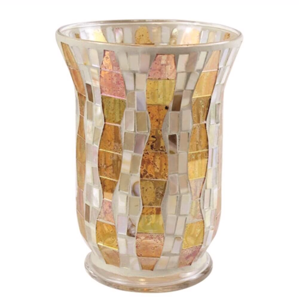 Gold Wave Mosaic Jar Holder von Yankee Candle