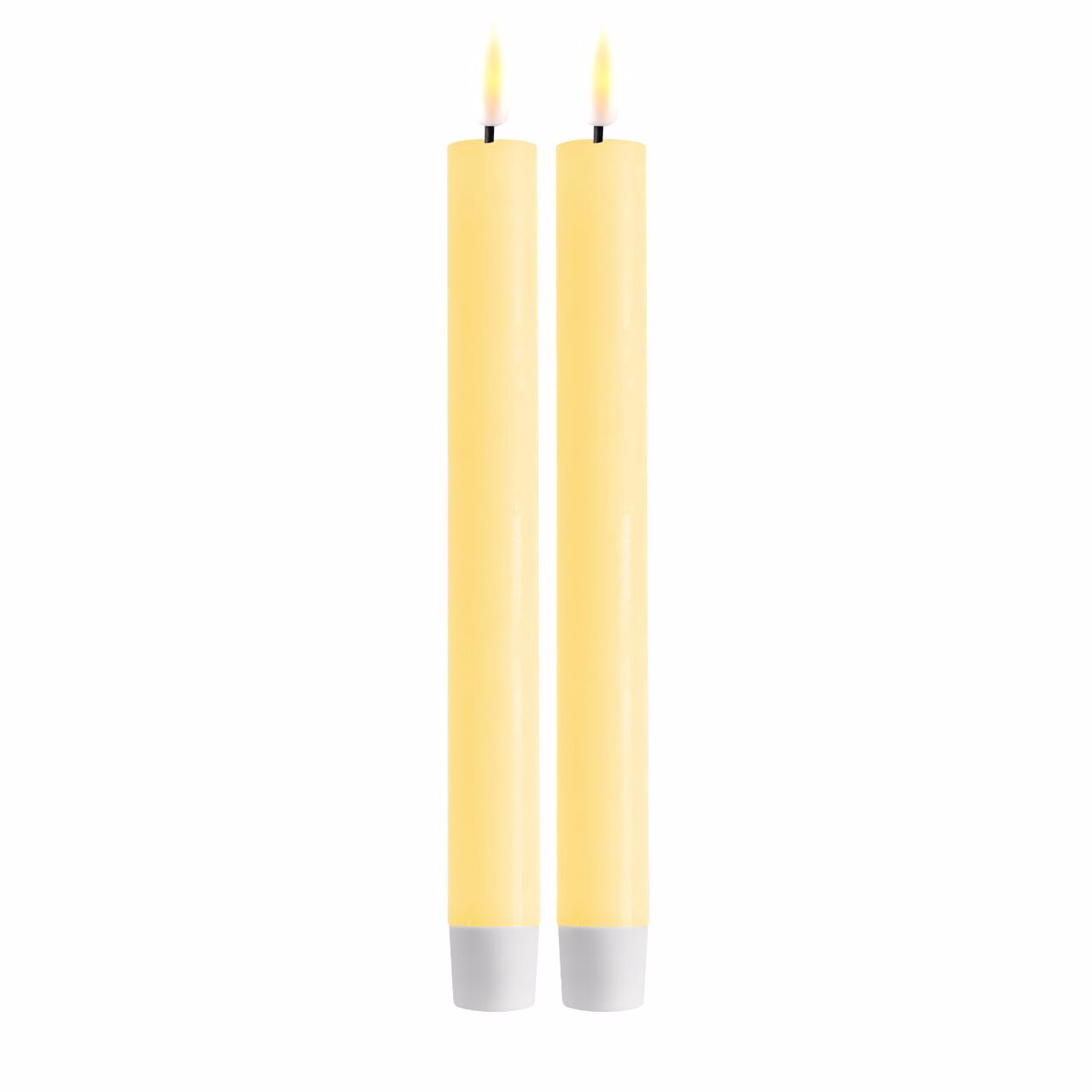 Stabkerze LED 24 cm Hellgelb 2 Stück