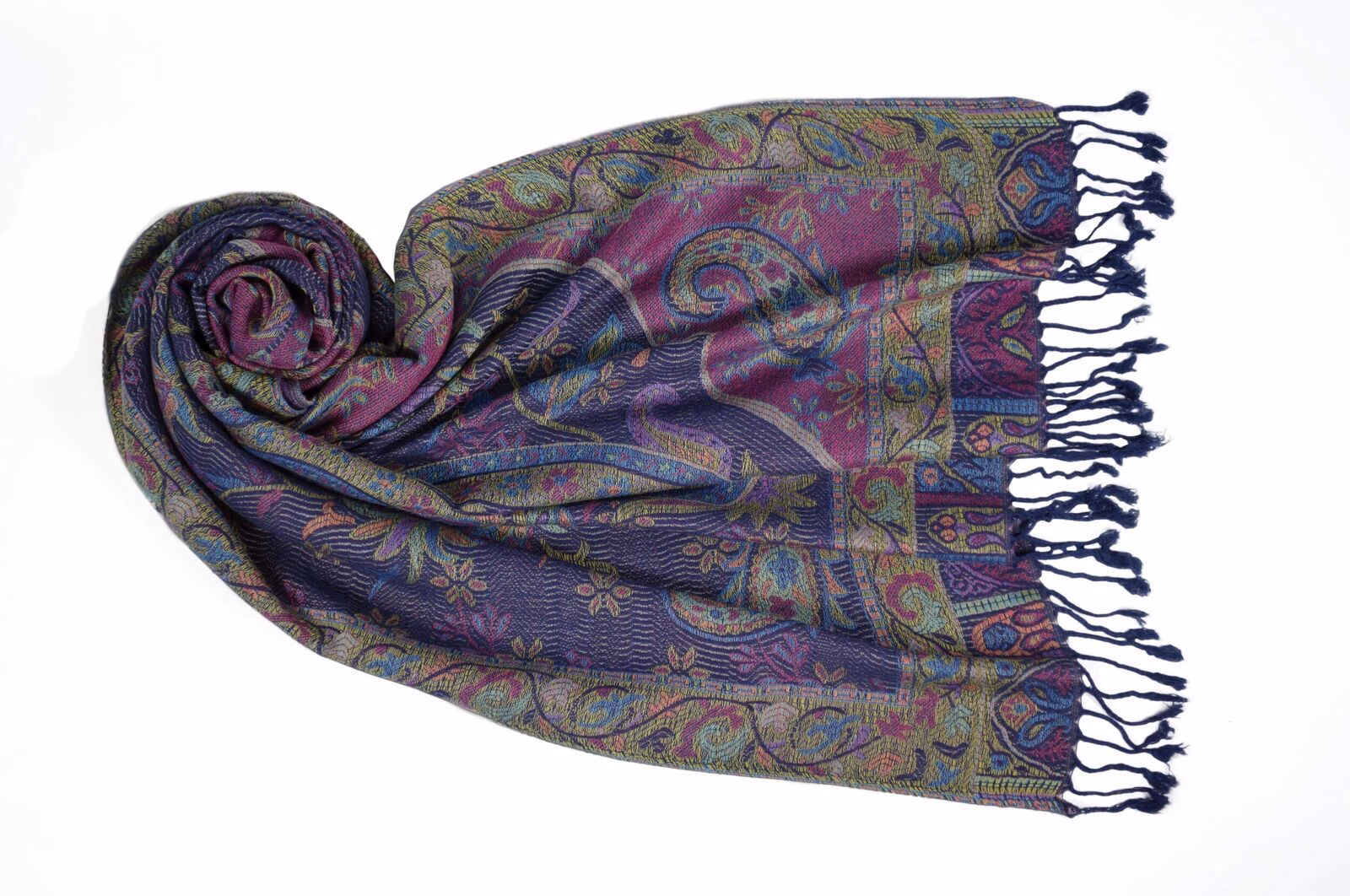 60550001-218 Jacquard Schal Nahla navy 218