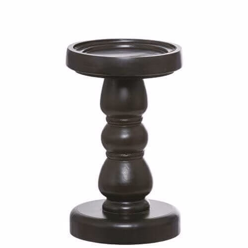 1521355 Black Wood Candle Stands mittel