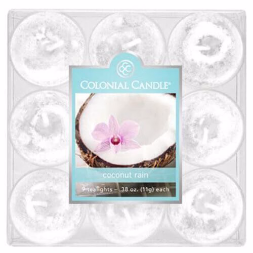 cc0109-20745594ffd3393b5 Colonial Candle - Coconut Rain 9 Teelichte