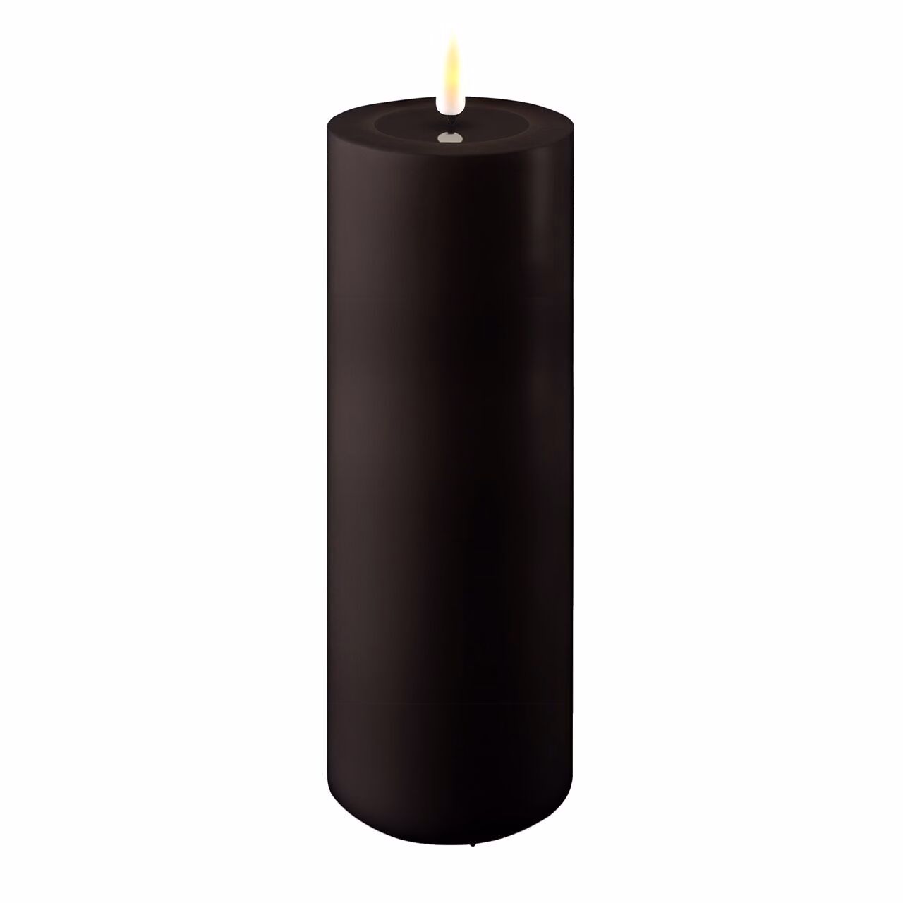 Outdoor Stumpenkerze LED schwarz 7,5 x 20cm