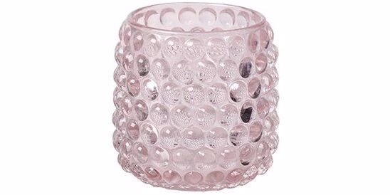 Jaquard Windlicht rosa