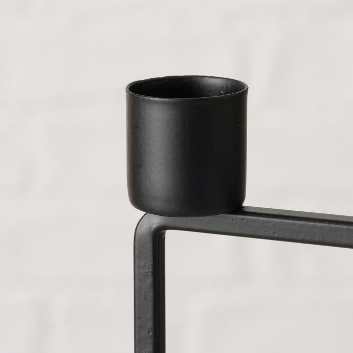 Kerzenleuchter Karos schwarz