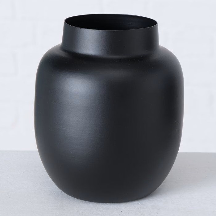Einzelbild-WXcsRSYZ-large Vase Resto 14cm schwarz Metall rund