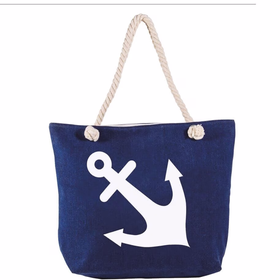 Shopping-Tasche-04 Shopping-Tasche Navy mit Anker 004