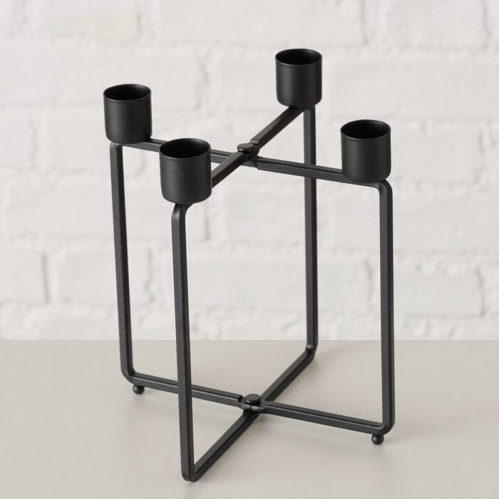 Kerzenleuchter Karos schwarz