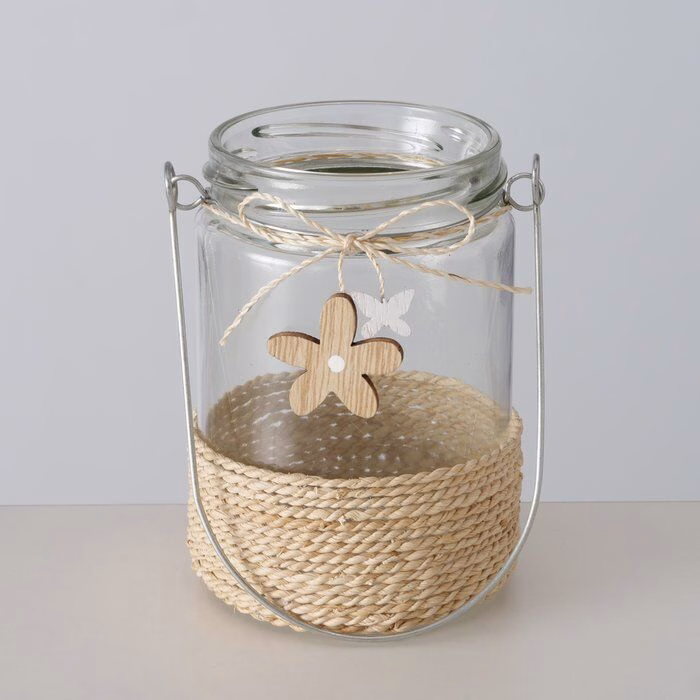 Windlicht Weavy Blume 11cm