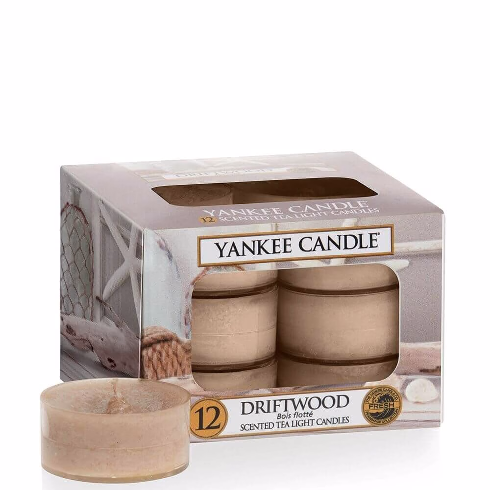 1533672e Yankee Candle Driftwood 12St Teelichte