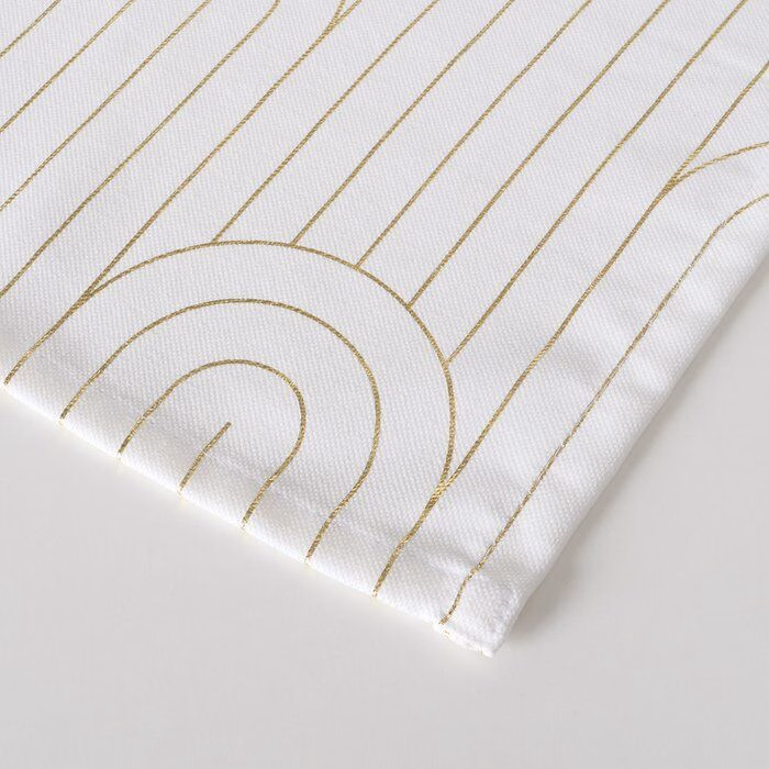 Tischläufer Bogan weiß/gold Design 2