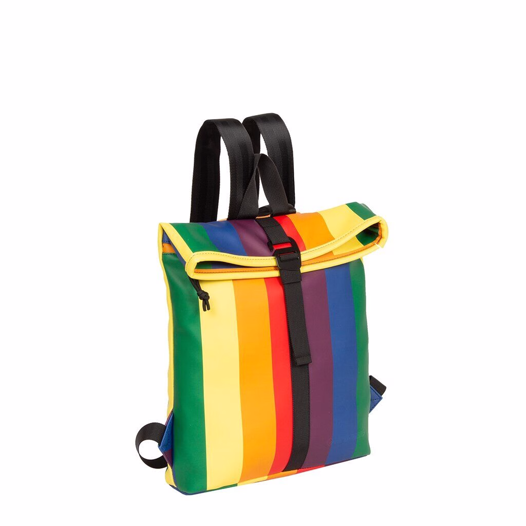 new-rebels-rainbow-rolltop-rucksack-mini-27x8x33cm-5 Mart - Los Angeles Rolltop Mini Rucksack rainbow