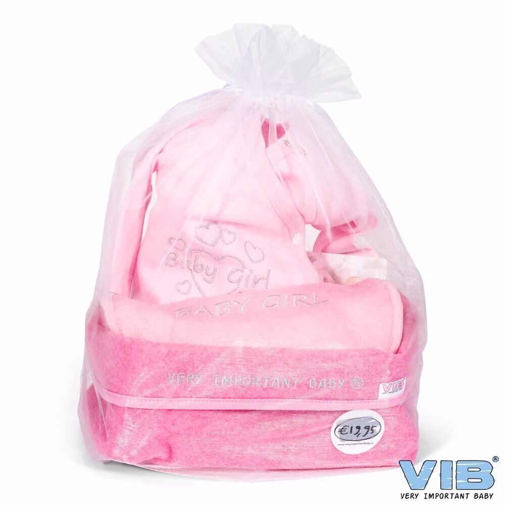 Geschenkpaket für Babys rosa 3-teilig