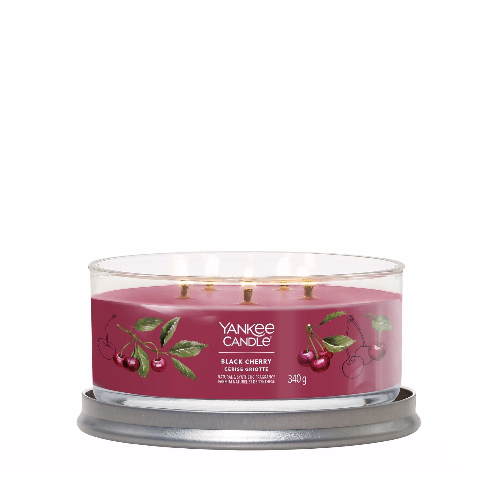 Black_Cherry_Multiwick_LIT-1-1 Black Cherry Signature Multiwick Tumbler 340g 5-Docht