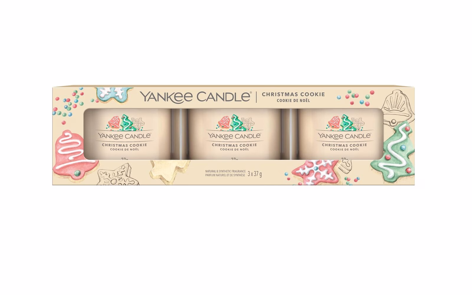 Signature-Filled-Votive_3-Pack_Christmas-Cookies Christmas Cookie 37g Glasvotivkerze 3er Pack