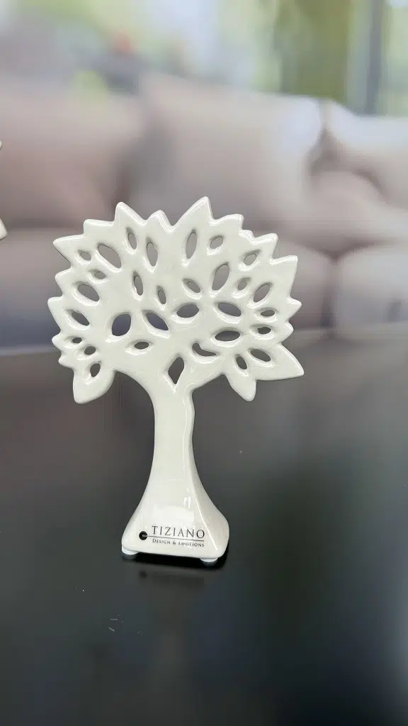 Dekobaum Gavello 15cm cremeweiß