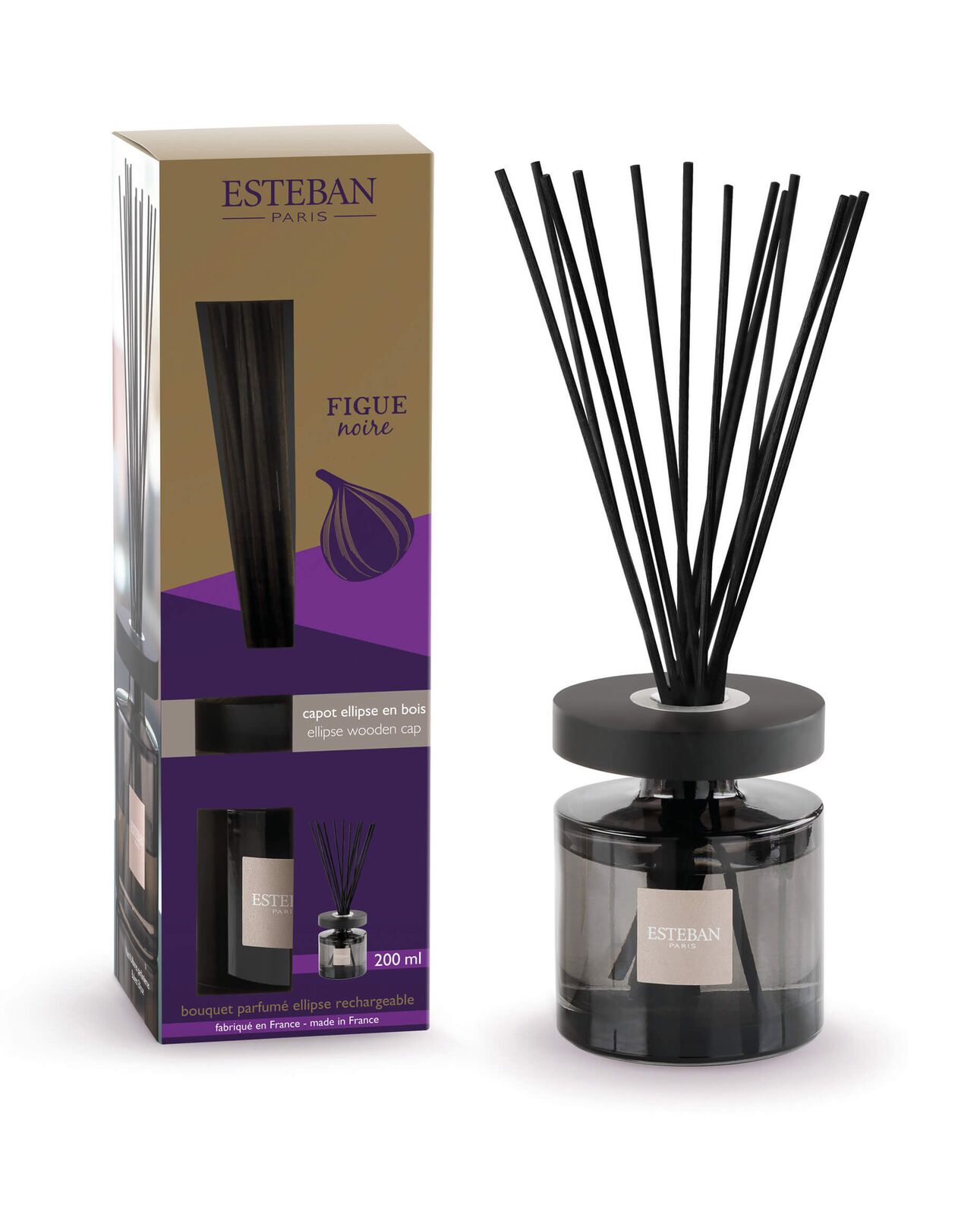 Schwarze Feige Bukett Ellipse 200ml Weihrauch, Flasche, Kosmetik, Parfüm