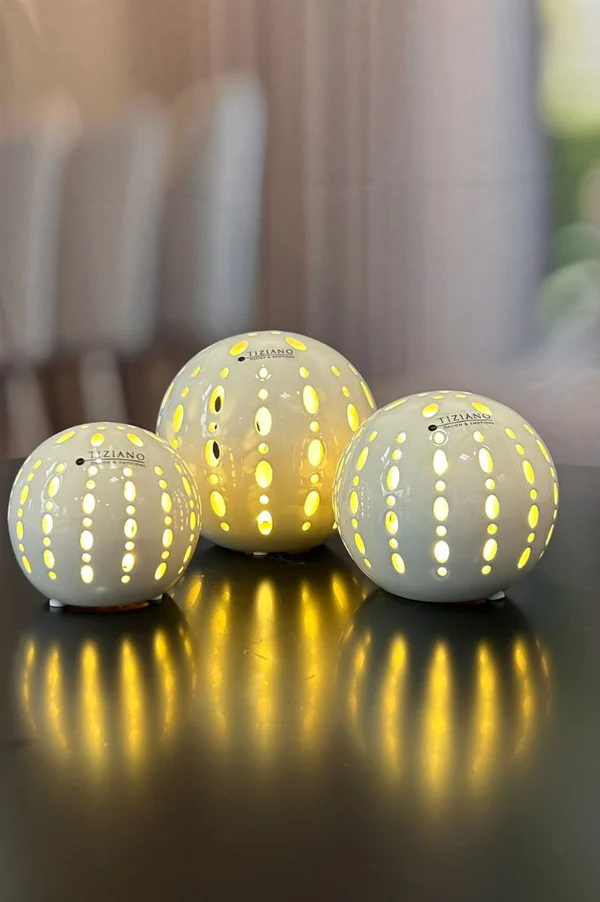 Lichtkugel Burano 8cm LED creme Lichtkugel Burano 8cm LED creme