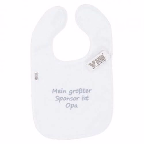 Baby Latz Baby Latz Mein größter Sponsor ist Opa (Weiß)