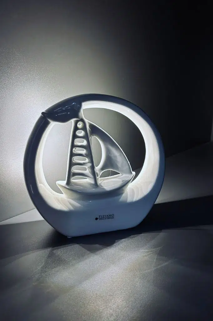 Boot Casali im Ring LED cremeweiß 16cm
