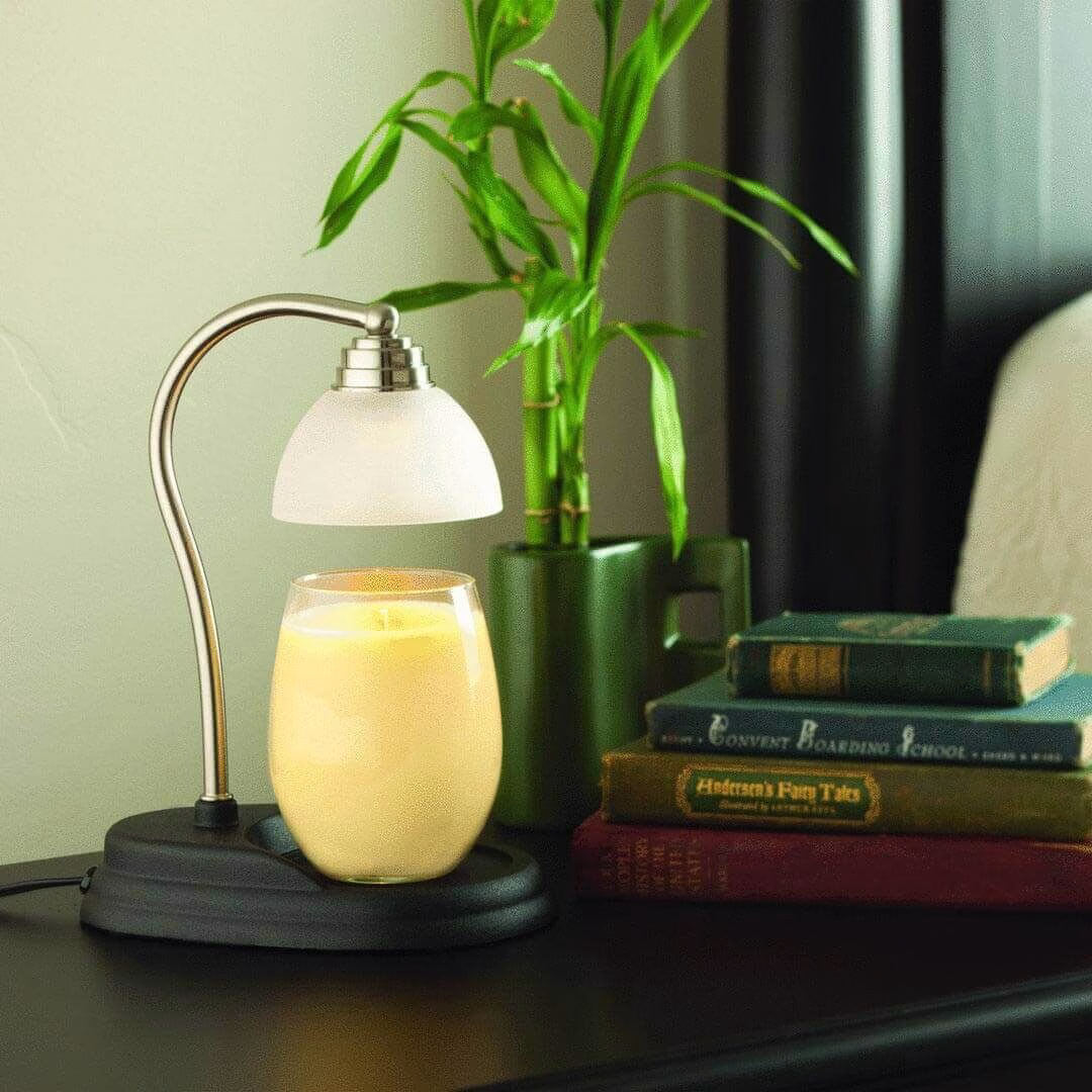 Candle-Warmers-Aurora-Lampe-schwarz-silber1 Candle Warmers Aurora Lampe Kerzenwärmer Schwarz Silber