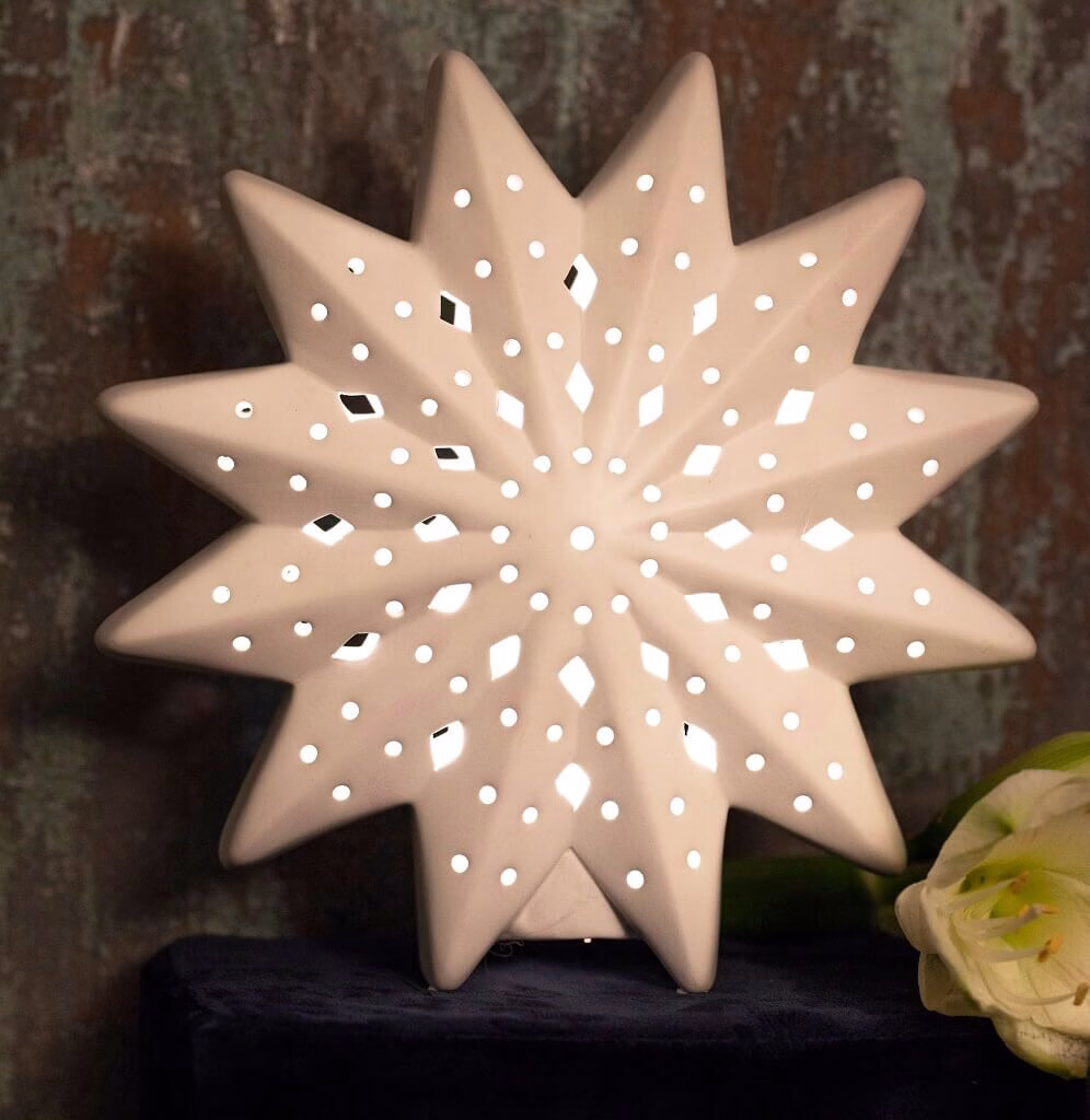 Leona-einzeln-viele-Cut-Outs Sternlampe Leona 20cm 12 Zacken LED