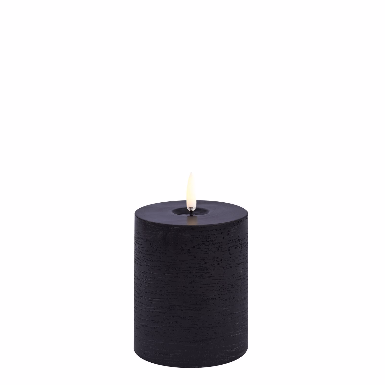 Uyuni-UL-PI-FBM78010-Melted-Pillar-Candles-large Uyuni LED Stumpenkerze 7,8x10cm melted rustic forest black