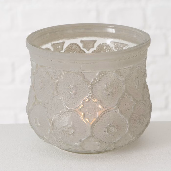 Windlicht Tunis 9cm beige