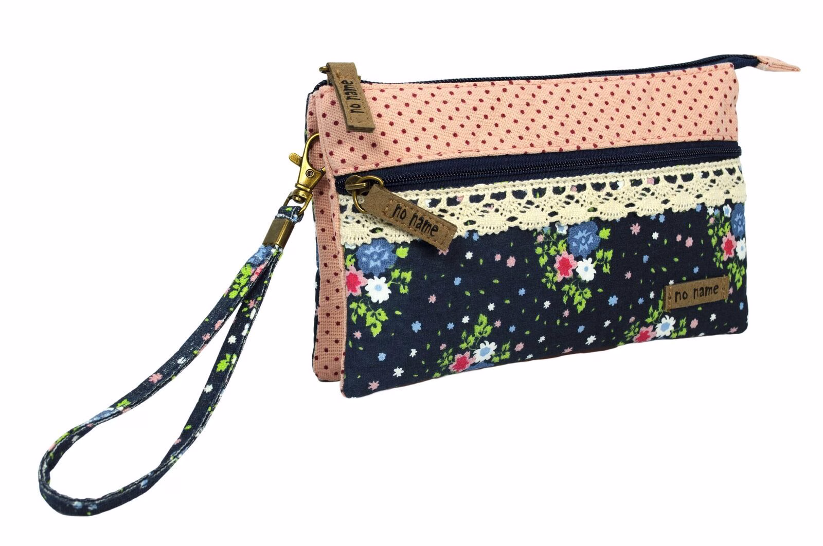 Patchwork Täschchen Flowers blau 201